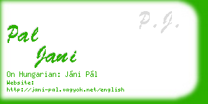 pal jani business card