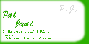 pal jani business card